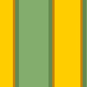 Yellow and Green Wide Stripes