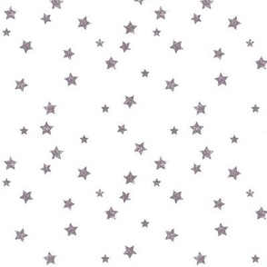 Distressed Stars Dark Grey (Taupe) on white - Small 