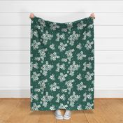 Garden Breeze Floral Green Large Scale