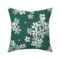 Garden Breeze Floral Green Large Scale