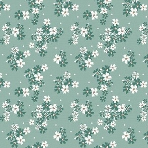 Garden Breeze Floral Eucalyptus Green Small Scale