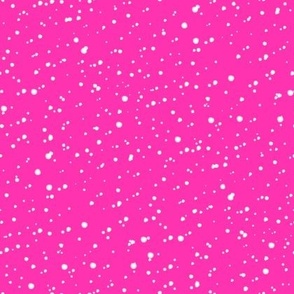 Spatter dots white on pink