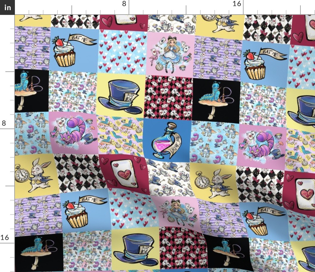 3 Inch Squared Patchwork Alice 