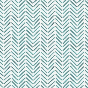 Watercolor Turquoise Chevron Marks