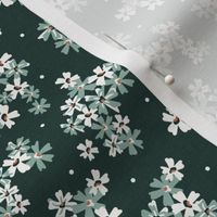 Garden Breeze Floral Dark Green Small Scale