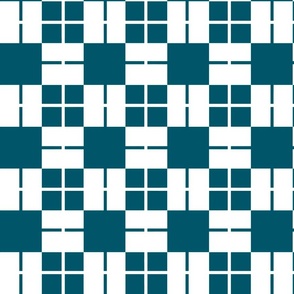 Checkered Squares (Dark Turquoise)