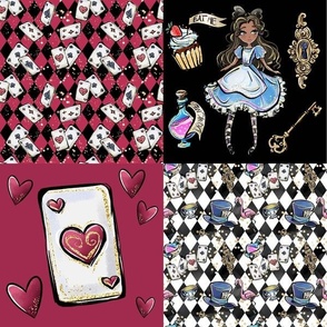 6 inch square Patchwork Alice and Card 2