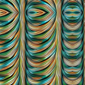 Abstract Waves Line Art - Large Version