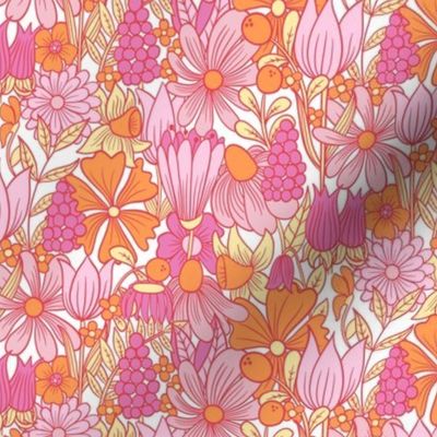 Dolly spring floral pinks and oranges