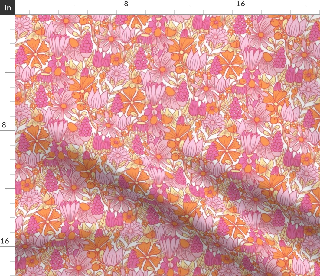 Dolly spring floral pinks and oranges