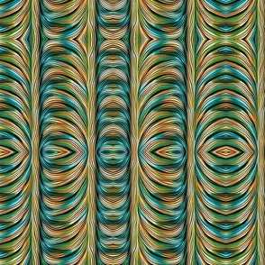 Abstract Waves Line Art - Medium Version