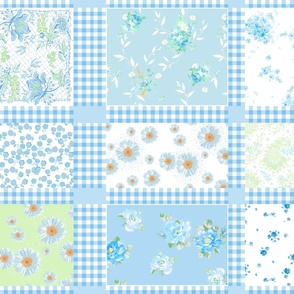 Minnie Quilt aqua lime