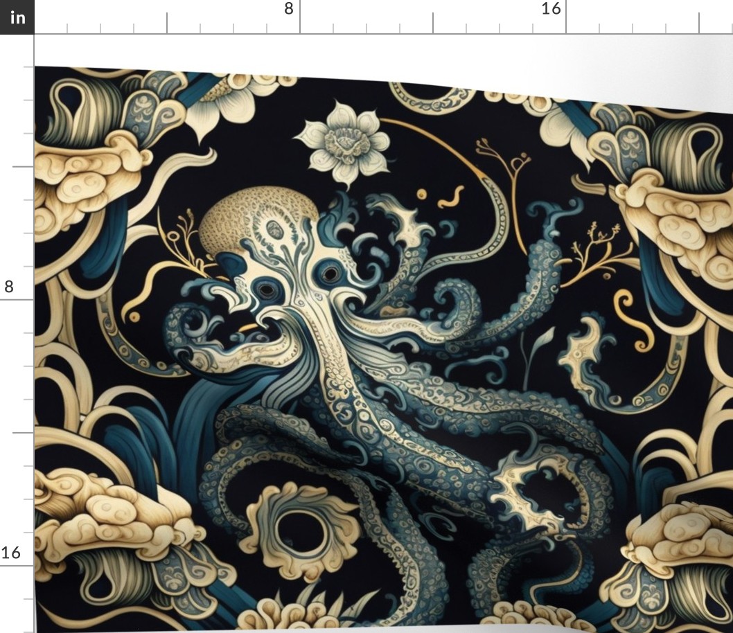 Large Scale,  Octopus Chinoiserie