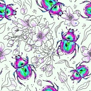 colorful bug pattern