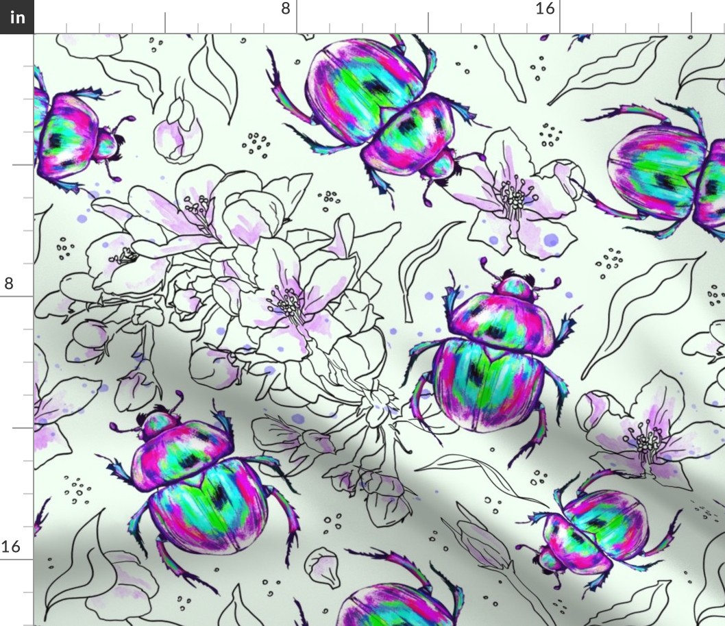 colorful bug pattern