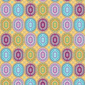 S- Colorful Decorated Oval Moroccan style Tiles