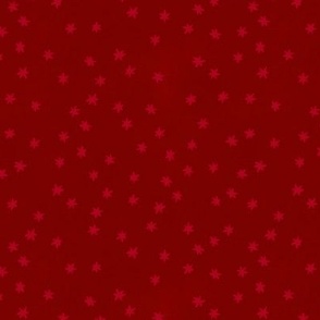 Garden of tiny pink stars on red texture (1/4 inch stars)