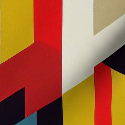 Bauhaus 24 - Black, Red, Golden, White, Blue