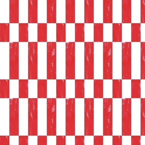 tall textured red white check