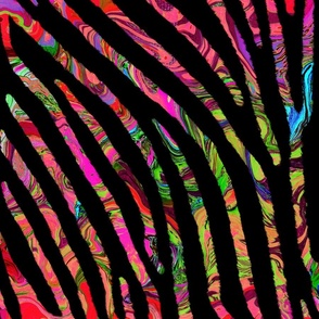 Psychedelic Zebra Stripe - large scale