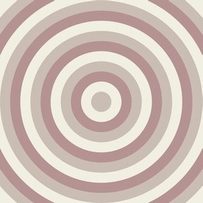 Concentric Vibes | Creamy White, Dusty Rose, Silver Rust | Geometric