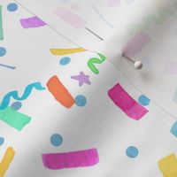 Watercolour confetti birthday party 