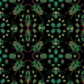 Psychedelic Kaleidoscope Beetles, back background