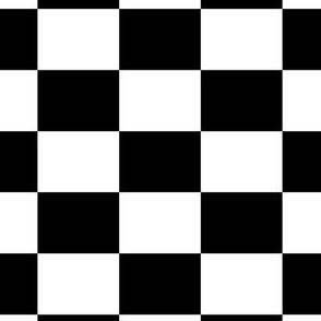 Black and white racer check