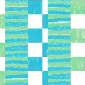 textured blue green stripes check