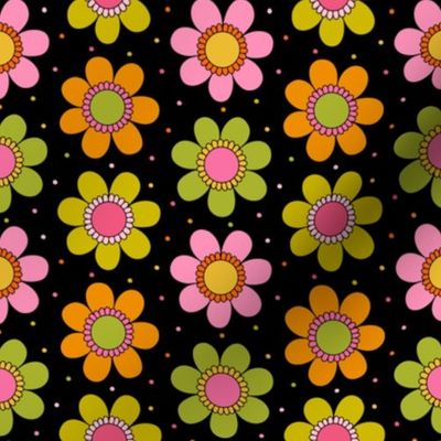 Yesterday Flowers Citrus Black BG - XS Scale