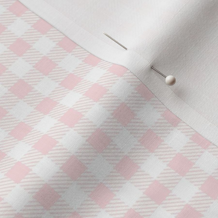 Smaller Scale .5" Squares Gingham Checker in Pale Pink Coordinate for Classic Pooh Collection