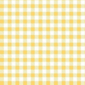 Smaller Scale .5" Squares Yellow Gold and White Gingham Checker Coordinate for Classic Pooh Collection