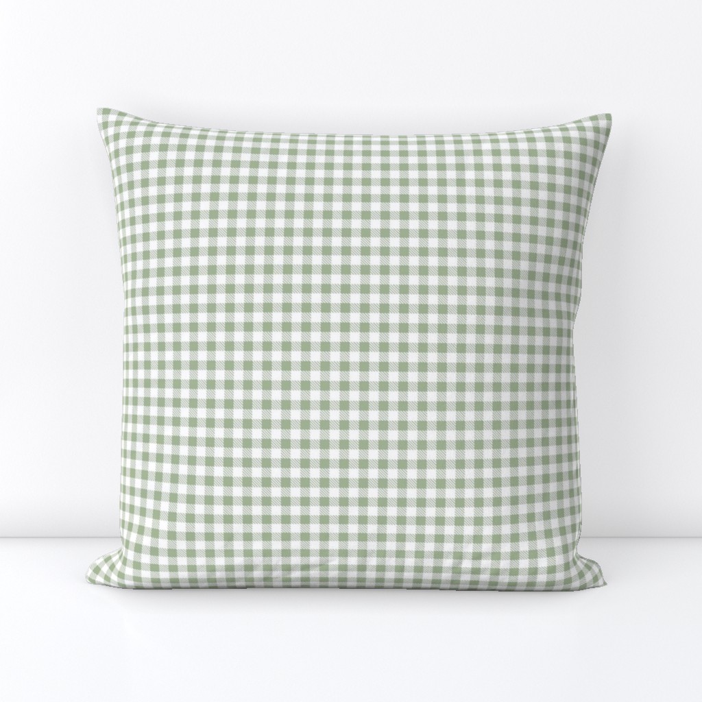 Smaller Scale .5" Squares Sage Green Gingham Checker Coordinate for Classic Pooh Collection