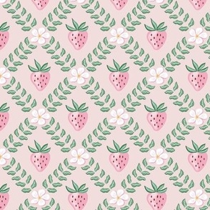 strawberry trellis/light pink/small 