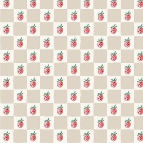 Strawberry Checkers/coral and birch/small 