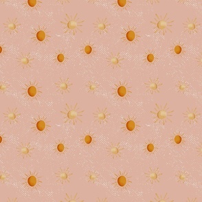 8x8 Sunshine - Large Scale Sunshine - Watercolor Sunshine Nursery - Peony Pink Textured Background
