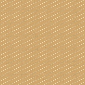 3x3 Polka Dots - Medium Scale Dots - White Polka Dots in Buttercup Yellow on Textured Background