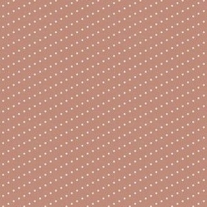 3x3 Polka Dots - Small Scale Dots - White Polka Dots on Rose Pink - Textured Background