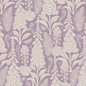 Cottage Garden Mauve and Cream