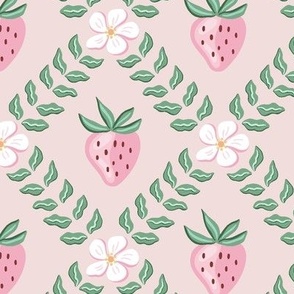 strawberry trellis/light pink/medium 