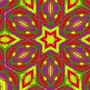 Colorful Happy and Fun Mandala Art Design Fabric Pattern