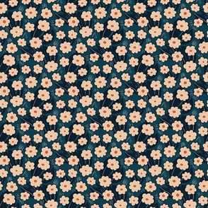 Vintage Daisies Wallpaper - Extra Small Scale