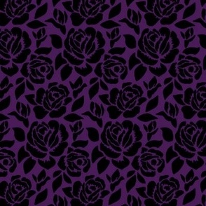 Black Rose on Purple