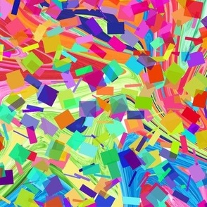 Confetti on Rainbow Swirl