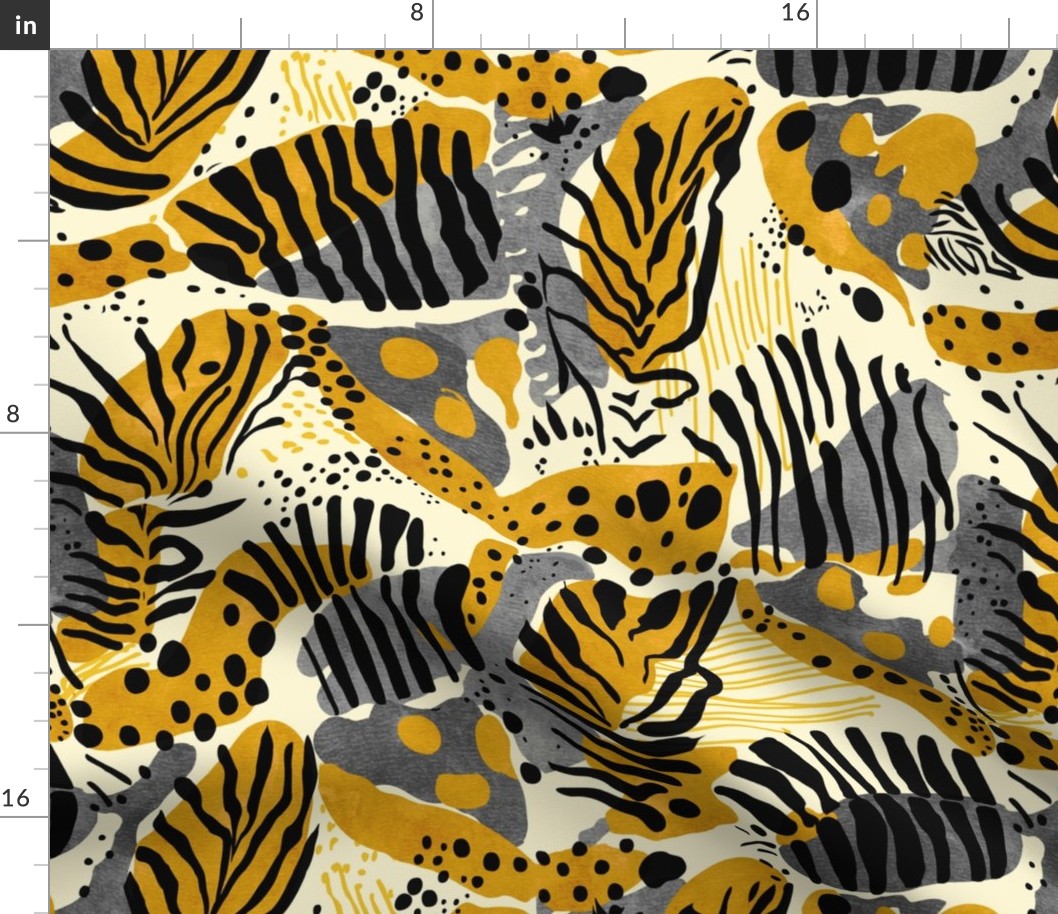 Abstract Animal Print in Golden Colors by kedoki