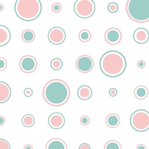Bubbly  Dots (Pink & Turquoise Light)