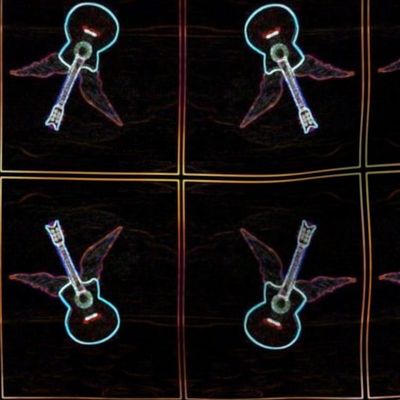 Neon Guitar by Stacy Todd