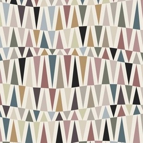 Wavy Triangle Stripe | Muted Pretty Palette | Geometric