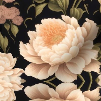 Stylish  large scale florals