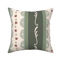 Cottage Stripe Large Green